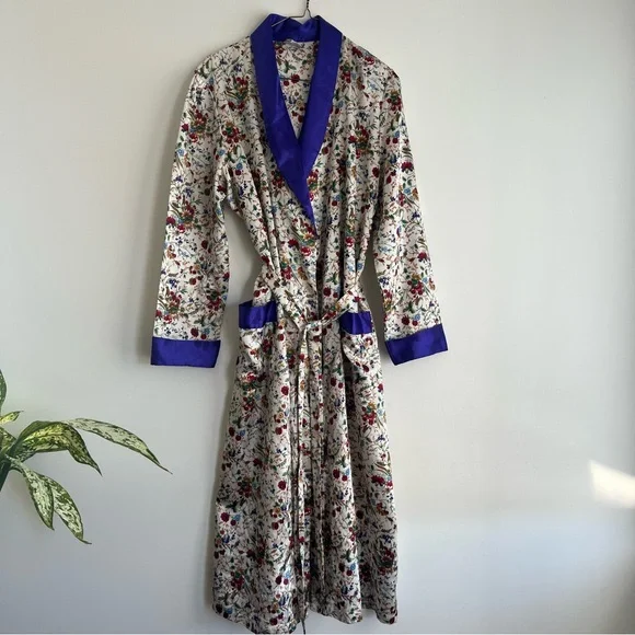 Floral Satin Robe - Picture 1 of 5